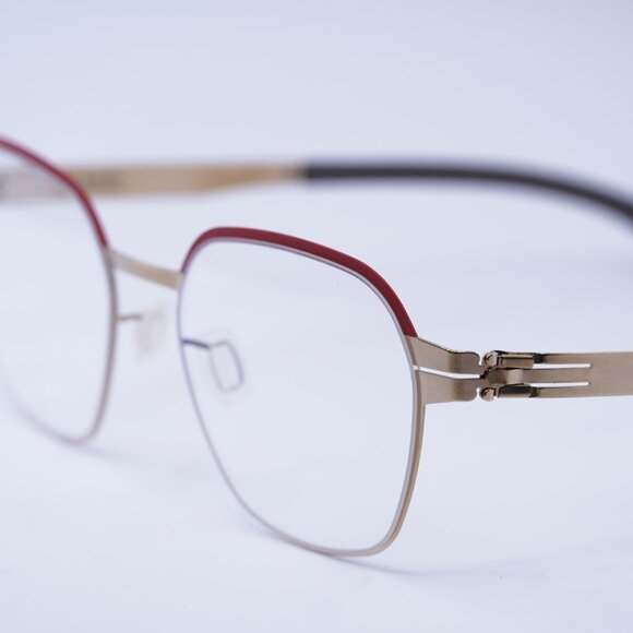 IC! Berlin THEDA M16100 810 Eyeglasses Rose/Gold 51mm Geometric Frame - Picture 8 of 12